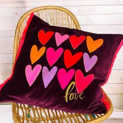 Coussin 12 heart 5050 Samt
