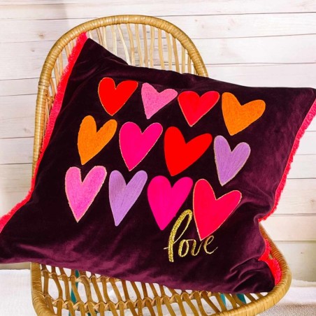 Coussin 12 heart 5050 Samt
