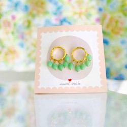 Ohrringe ART N bead 5 stone seagreen