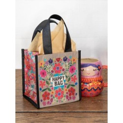 Recycled Tasche S Happy Bag Teal Folk Flower