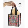 Recycled Tasche S Happy Bag Teal Folk Flower