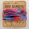 Bandeau et serre-tête Boho Pink Red Folk Floral