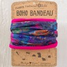 Bandeau Boho Fleece Purple Floral