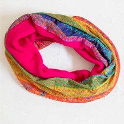 Boho Bandeau Fleece Stirnband Rainbow