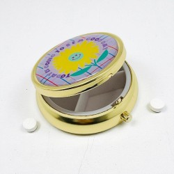 Tablettendöschen rund Sunflower