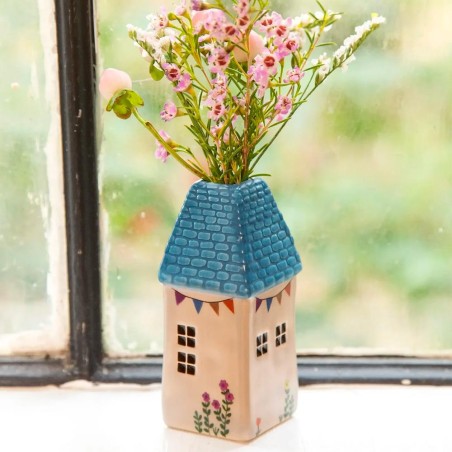 Vase Cottage Bud Teal Cottage