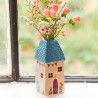 Vase Cottage Bud Teal Cottage