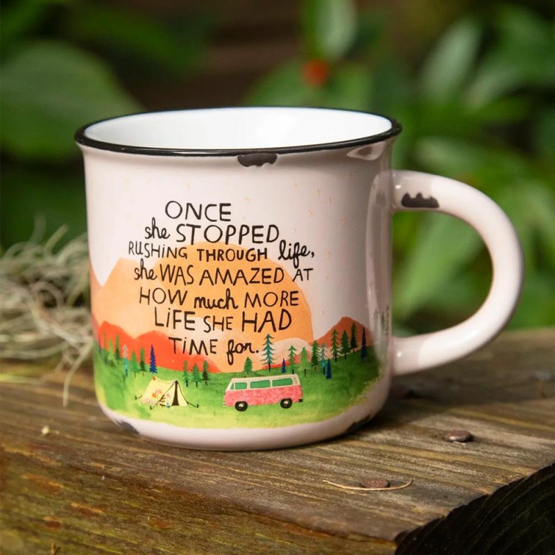 Camp mug Coral Once She Stopped Rus