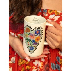 Latte Mug Sage Do More Heart Happy