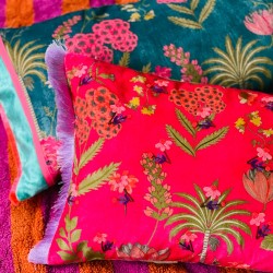 Kissenhülle Velvet Oriental Shine border petrol 3060