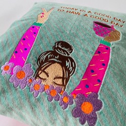 Cushion cover Velvet Good time 4040