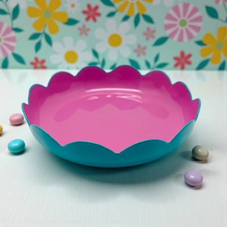 Dekoschale Wave Turquoise Rosa