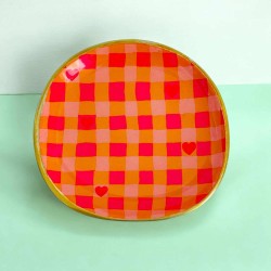 Dekoschale S Square Hearts Orange