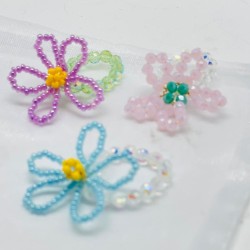 Ring elastic bow flower