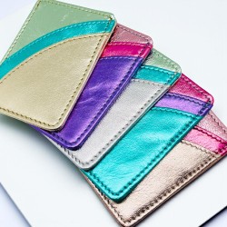 Kartenhalter Leder Arc Metallic