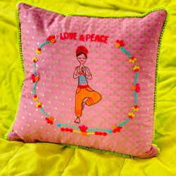 Kissenhülle Brokat Love&Peace 3030