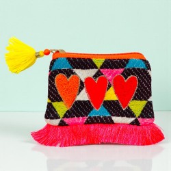 Täschchen Zip Coin Jaquard