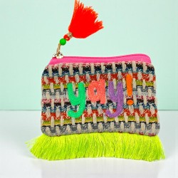 Täschchen Zip Coin Jaquard