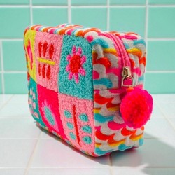 Täschchen zip Flowers multi embr Jqd