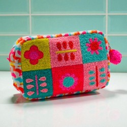 Täschchen zip Flowers multi embr Jqd