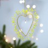 Dekoration FUNKEL Ultrafine Herz neonyellow