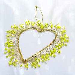 Dekoration FUNKEL Ultrafine Herz neonyellow