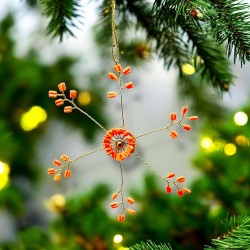 Dekoration Funkel Ultrafine Starflower neonorange