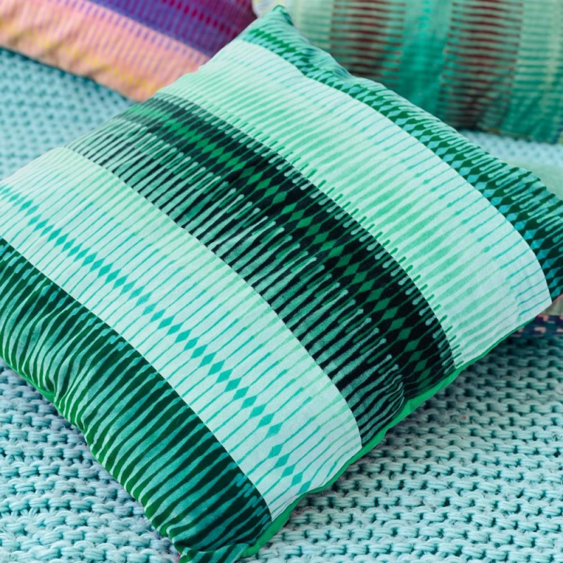 Kissenhülle Velvet Mastermind greens 5050