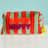 Kosmetiktasche Velvet Pinstripe Superhappy M