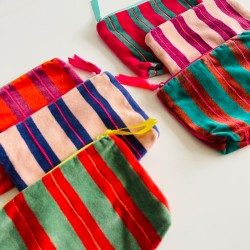 Täschchen Zip Velvet Pinstripe mix