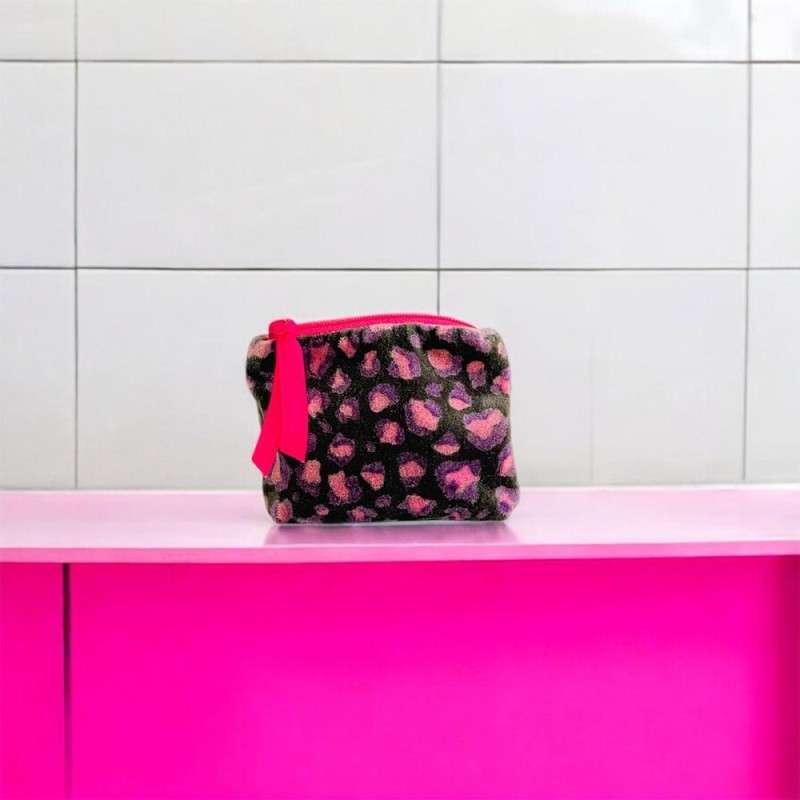 Täschchen Mini Zip Velvet Leo Brown