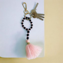 Anhänger Bead chain Tassle Black