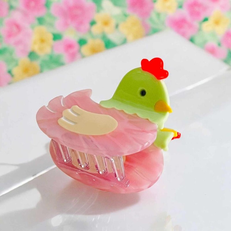 Haarclip/Haarklammer Chicken Green