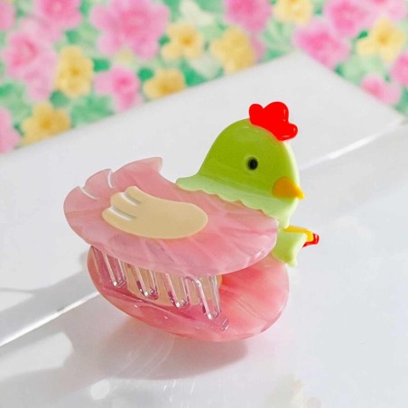Haarclip/Haarklammer Chicken Green
