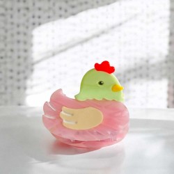 Haarclip/Haarklammer Chicken Green